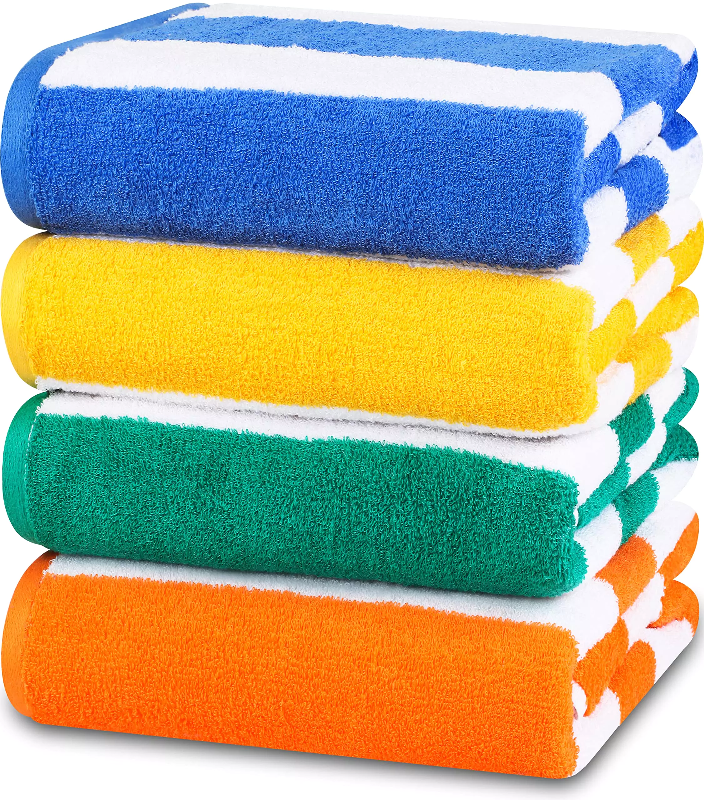 different coloured towels